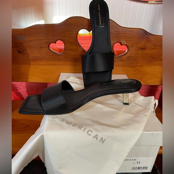 Good American Shoes - Good American Rhinestone Heels size 11 NIB. Runs small/suited for narrow feet.